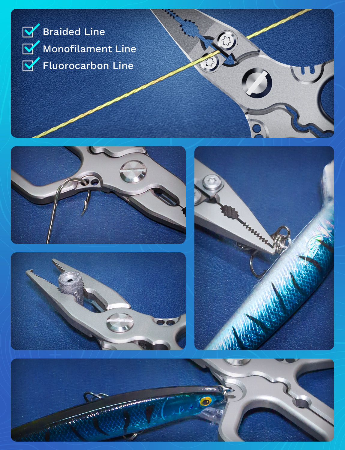 HookEze Compact Titanium Plier With Lanyard