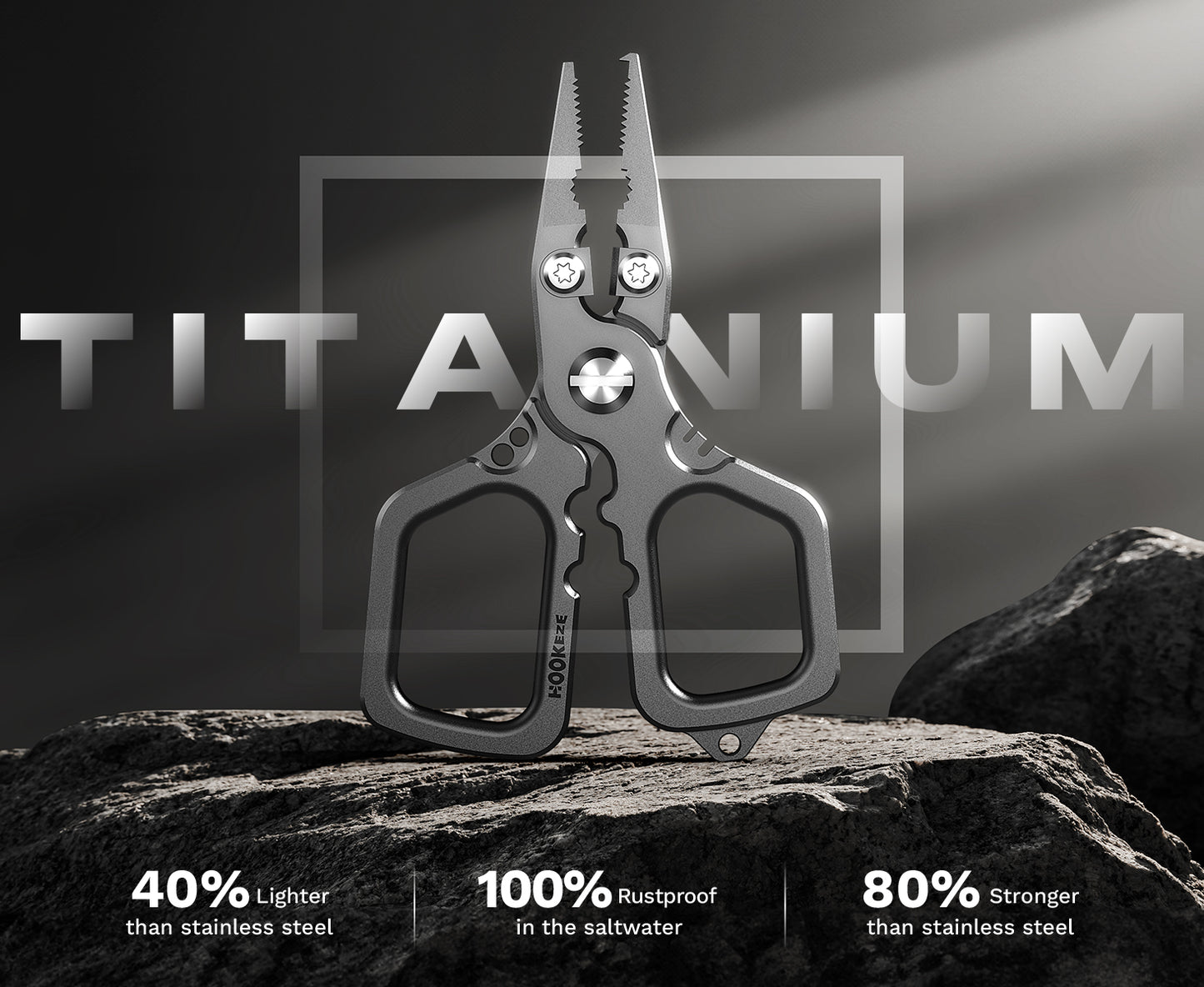 HookEze Compact Titanium Plier With Lanyard
