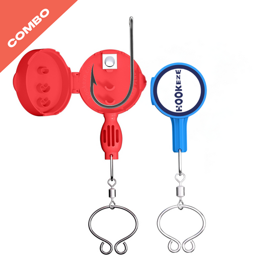 HookEze Fishing Knot Tying Tools (Standard & Large) | Pack of 2