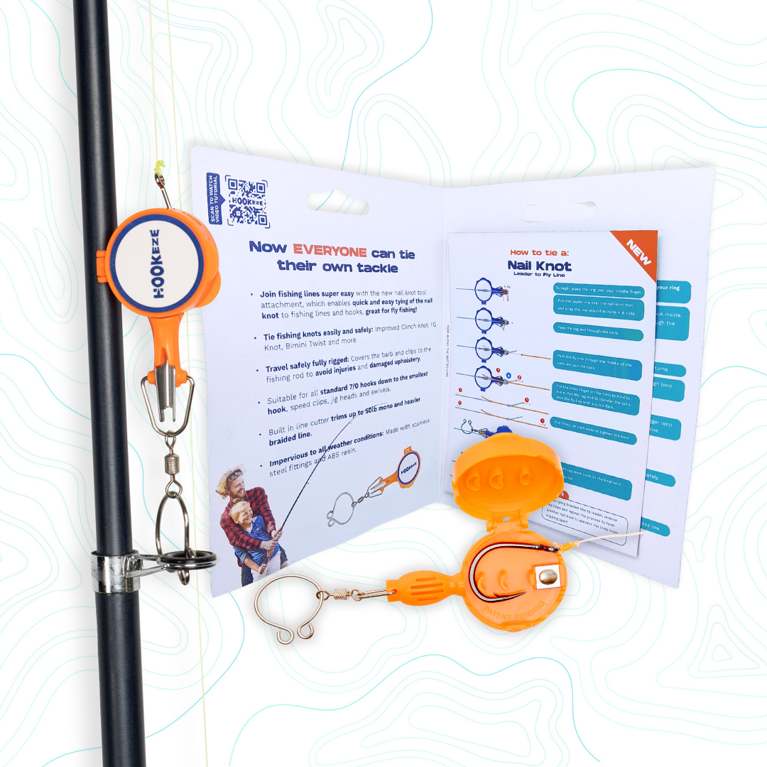 Hook-Eze Fishing Nail Knot Tying Tool | Pack of 2 | Orange