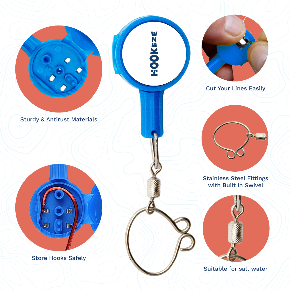 Hook-Eze Fishing Knot Tying Tool (Standard) | Pack of 2