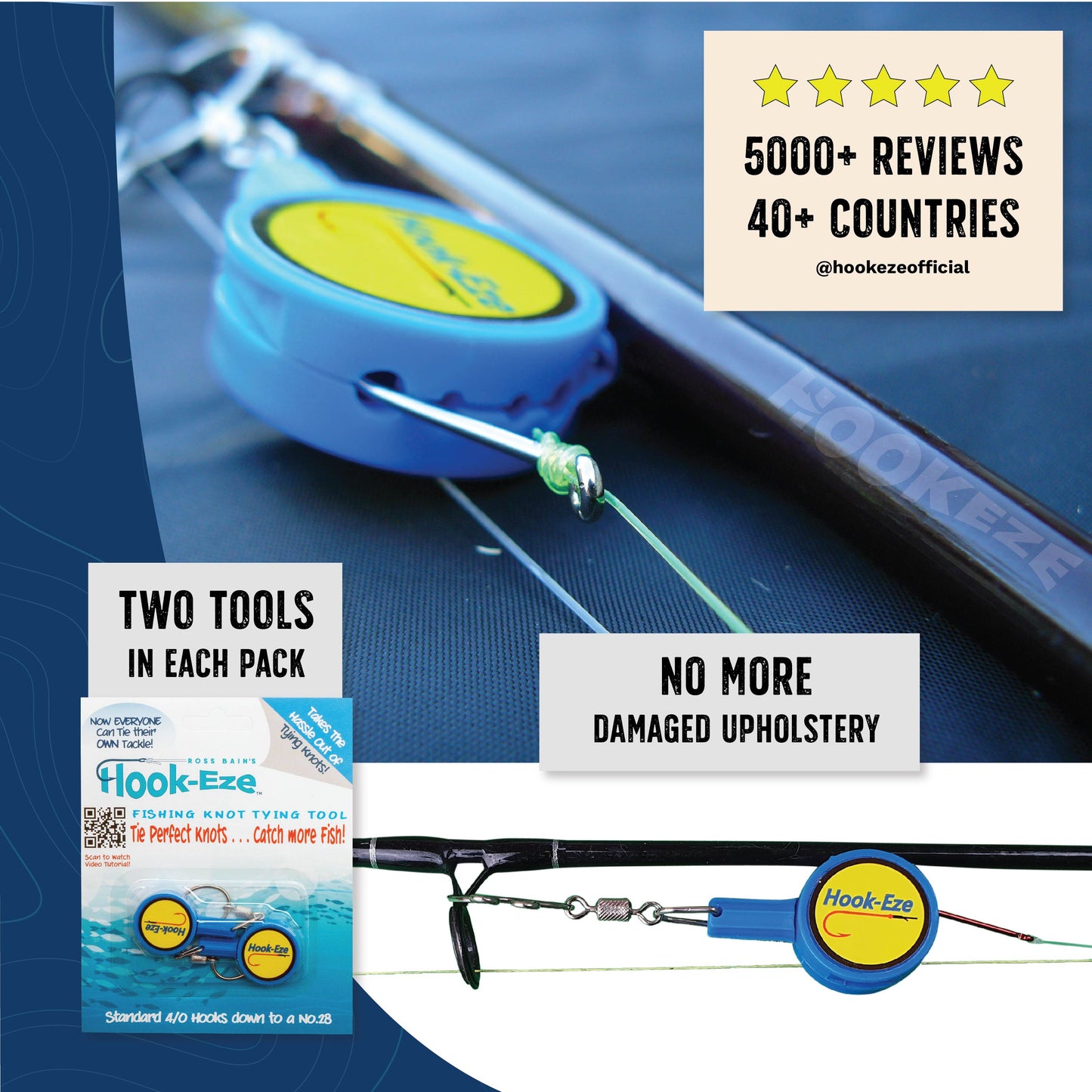 Hook-Eze Angler's Must-Have Fishing Tools | Hook Remover Pack (Standard & Large)