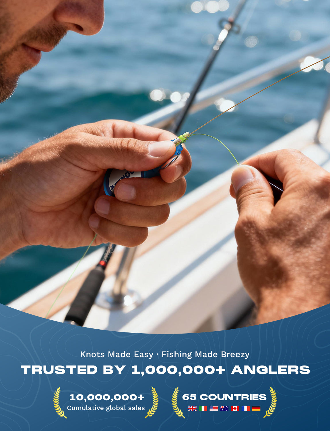 HookEze Fishing Knot Treble Hook Tying Tool | Pack of 2