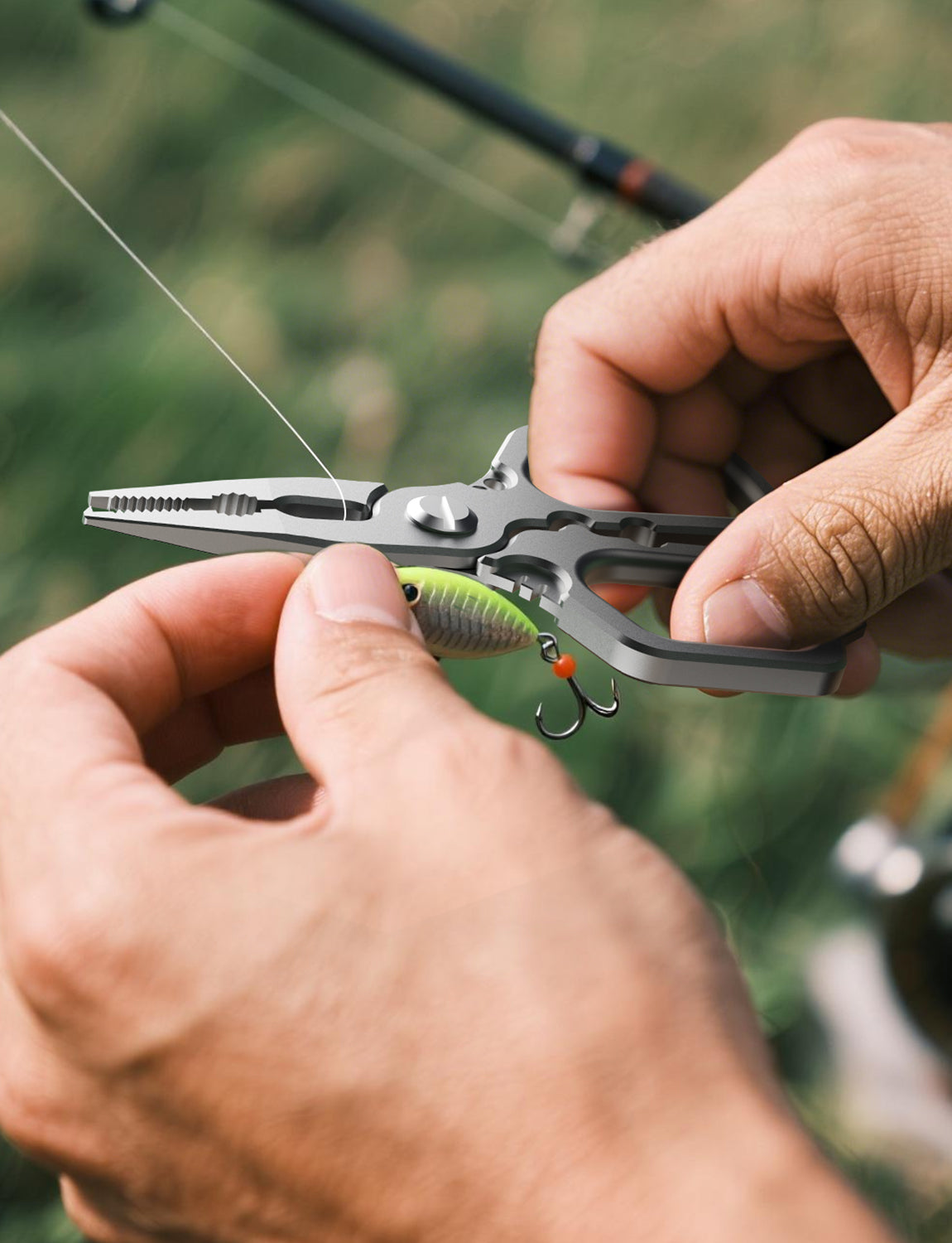 HookEze Compact Titanium Plier With Lanyard