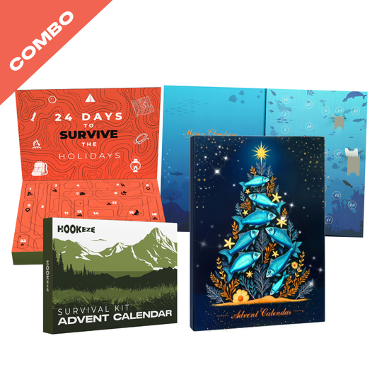 HookEze Fishing & Survival Advent Calendar Combo | 24 Days of Fishing Gifts