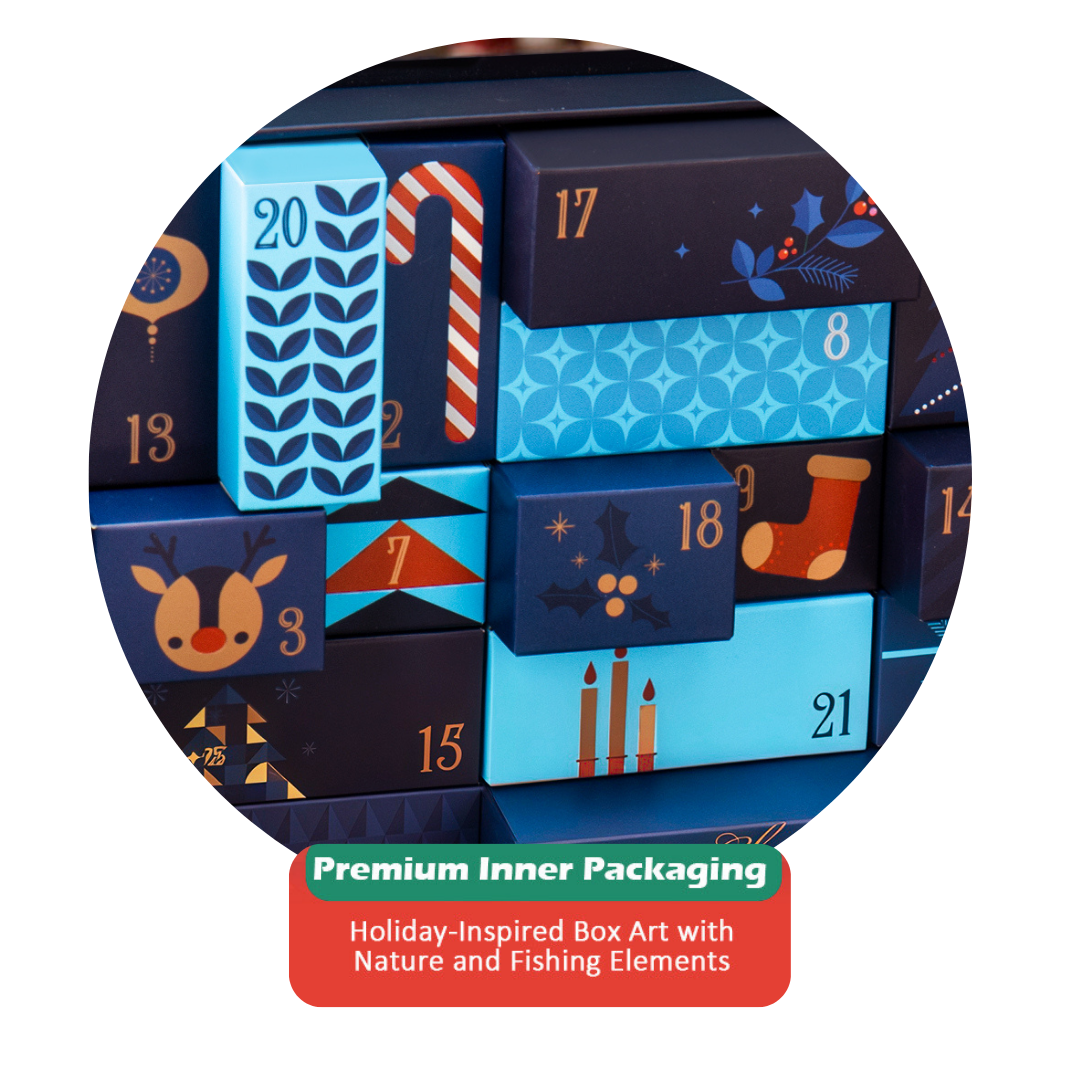 HookEze Fishing Advent Calendar Pro Kit | 24 Days of Fishing Gifts