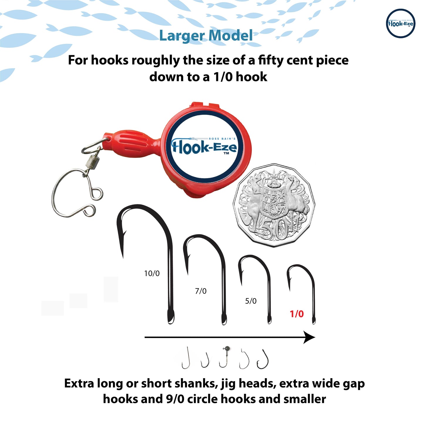 Hook-Eze Fishing Knot Tying Tool (Large) | Pack of 2