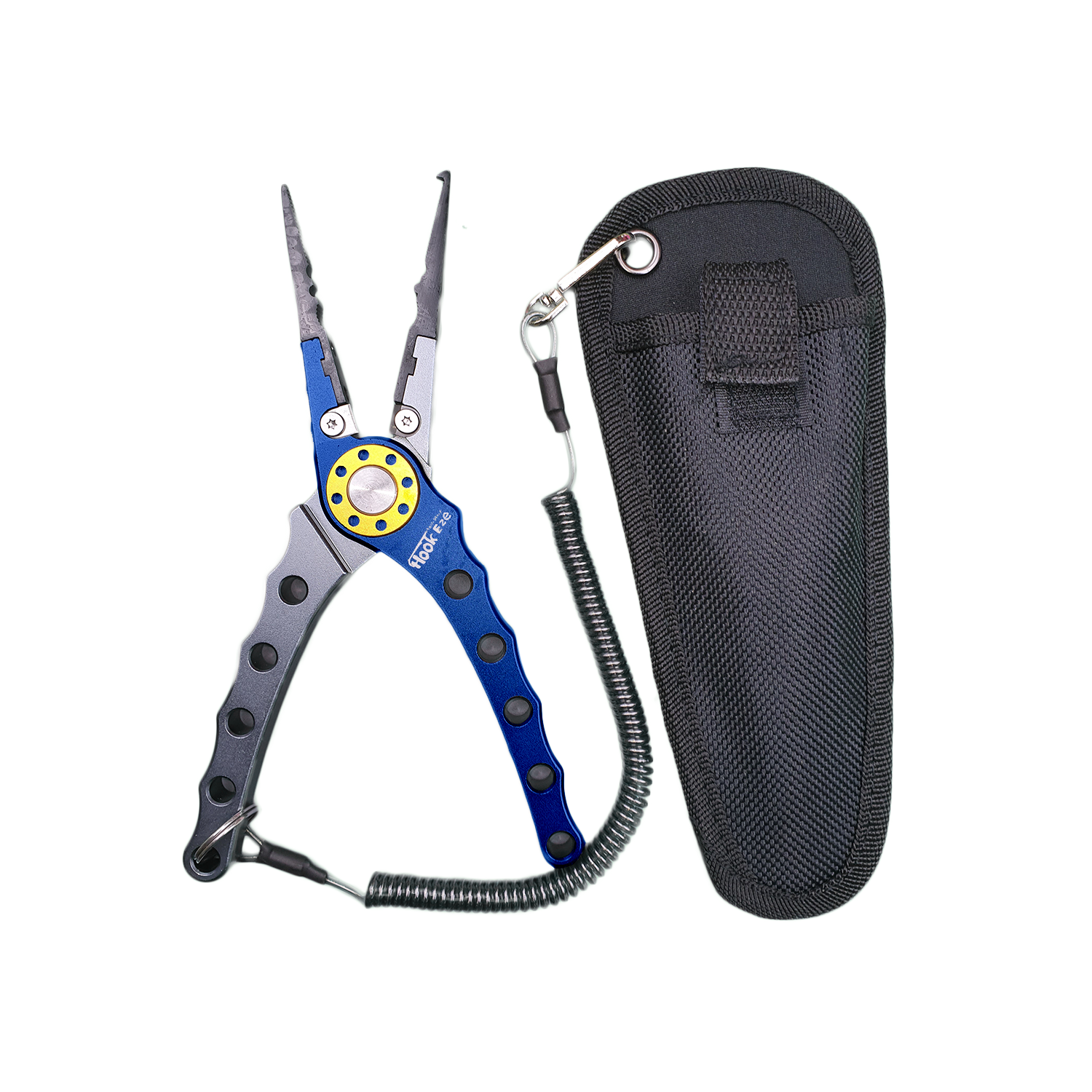 Hook-Eze Aluminum Fishing Plier | Built-in Line Cutter, Sheath and Lanyard