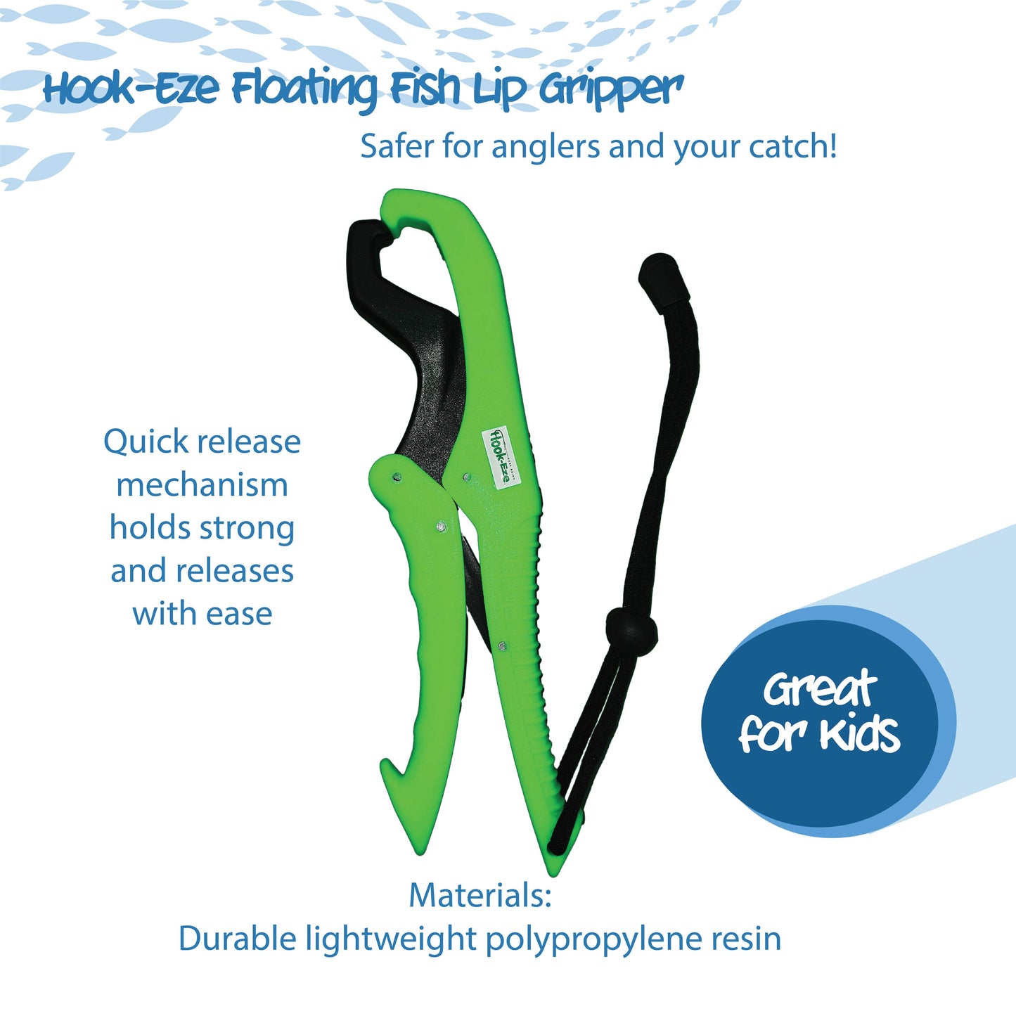 Hook-Eze Fishing Knot Tying Tool (Standard) & Floating Lip Gripper